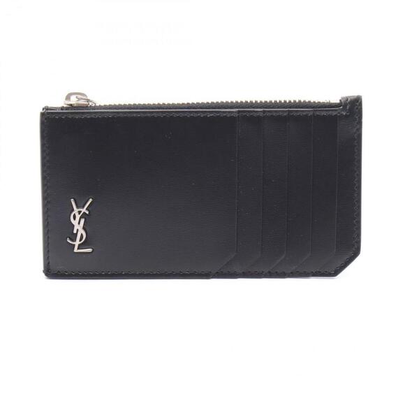 SAINT LAURENT Black Monogram Leather Wallet - Picture 1 of 5